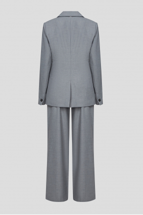 Жіночий сірий костюм (піджак, брюки) 1