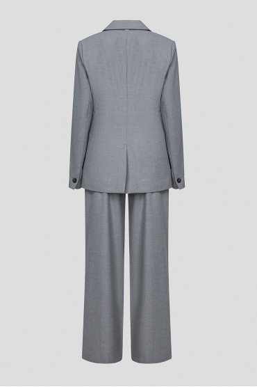 Жіночий сірий костюм (піджак, брюки) - 2