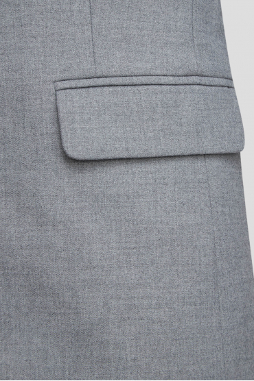 Жіночий сірий костюм (піджак, брюки) - 4