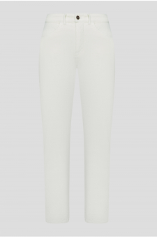 Женские белые вельветовые брюки