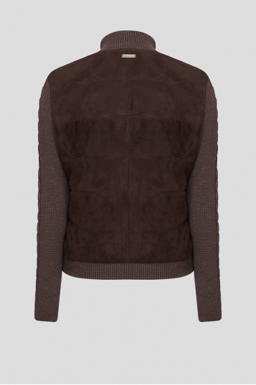 Мужская коричневая замшевая куртка - 2
