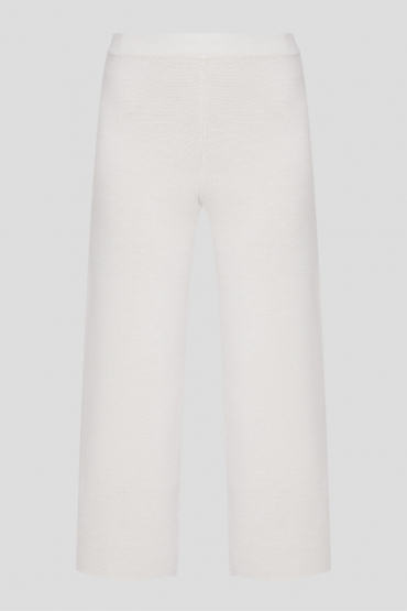 Женские белые шерстяные брюки - 1