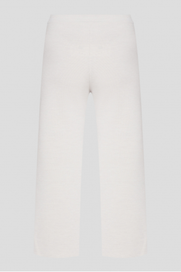 Жіночі білі вовняні брюки - 2