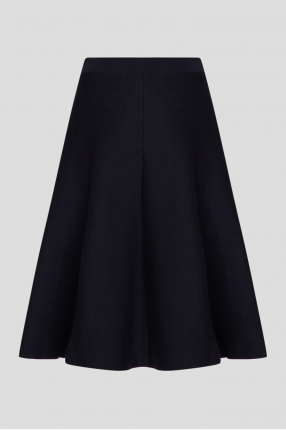 Женская темно-синяя шерстяная юбка 1