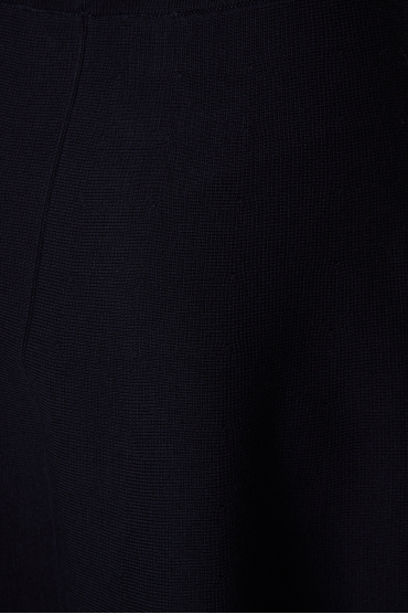 Женская темно-синяя шерстяная юбка - 4