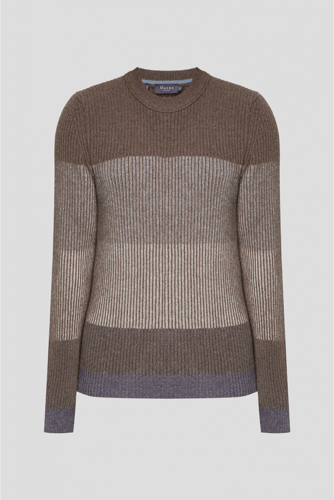 Чоловічий коричневий вовняний светр - 1