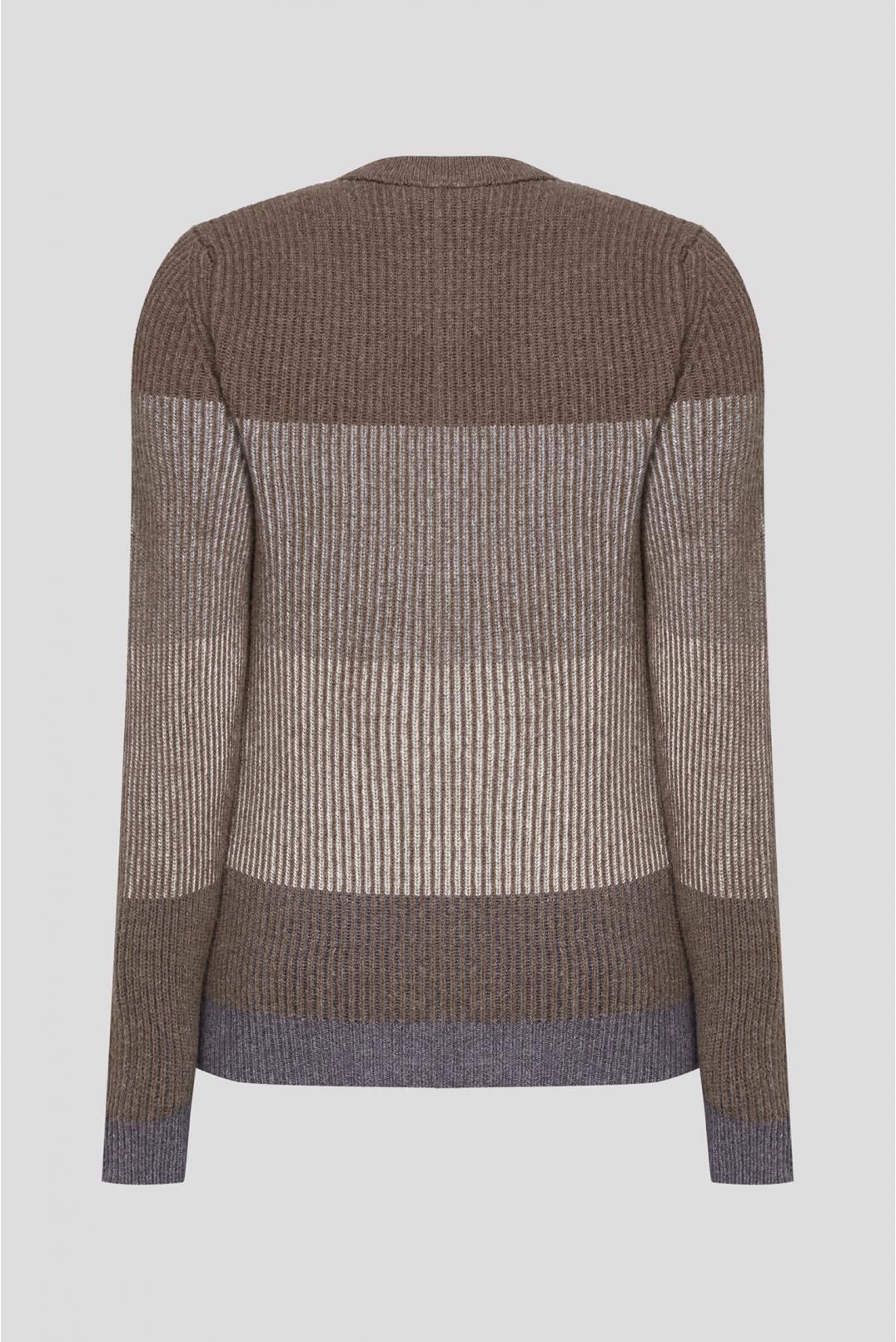 Чоловічий коричневий вовняний светр - 2