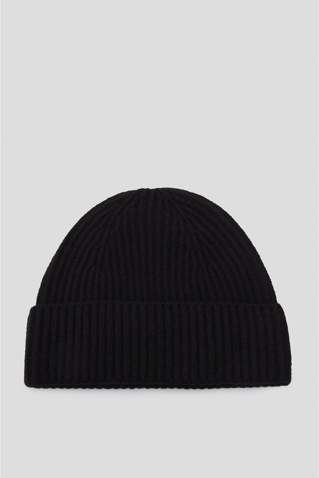 Женская черная шерстяная шапка - 1