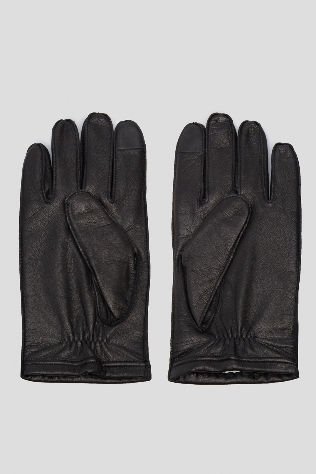 Чоловічі чорні шкіряні рукавички - 2