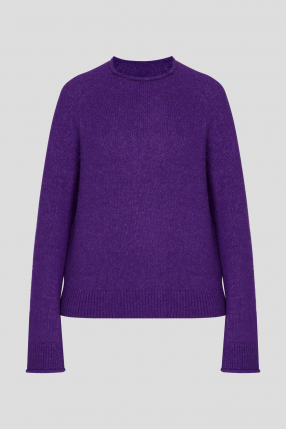 Жіночий фіолетовий вовняний светр