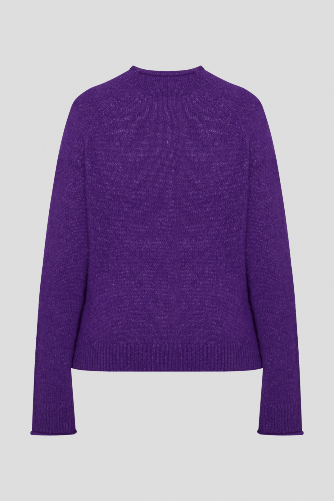 Женский фиолетовый шерстяной свитер - 2