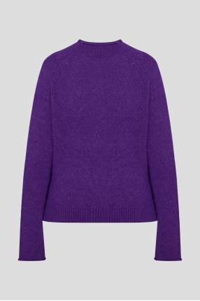 Женский фиолетовый шерстяной свитер 1
