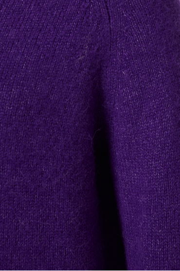 Жіночий фіолетовий вовняний светр - 3