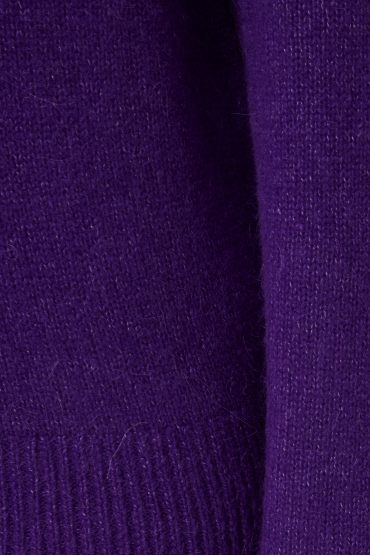 Жіночий фіолетовий вовняний светр - 4