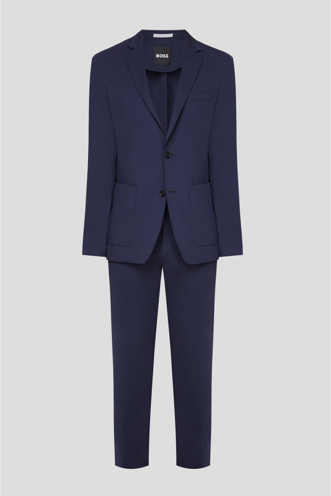 Чоловічий темно-синій костюм (блейзер, брюки) - 1