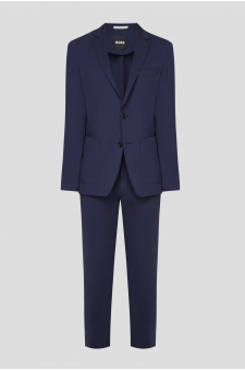 Чоловічий темно-синій костюм (блейзер, брюки)