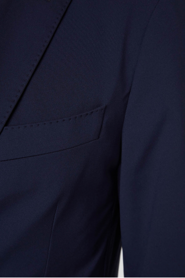 Чоловічий темно-синій костюм (блейзер, брюки) - 3