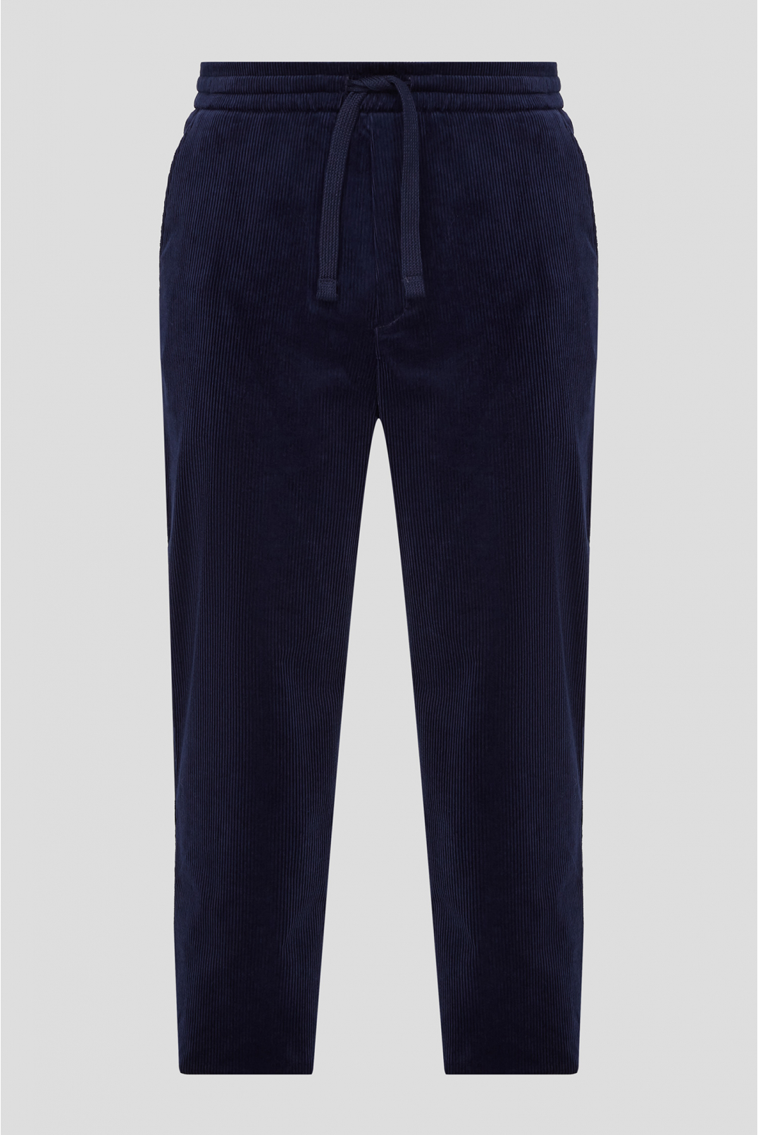 Чоловічі темно-сині вельветові брюки - 1
