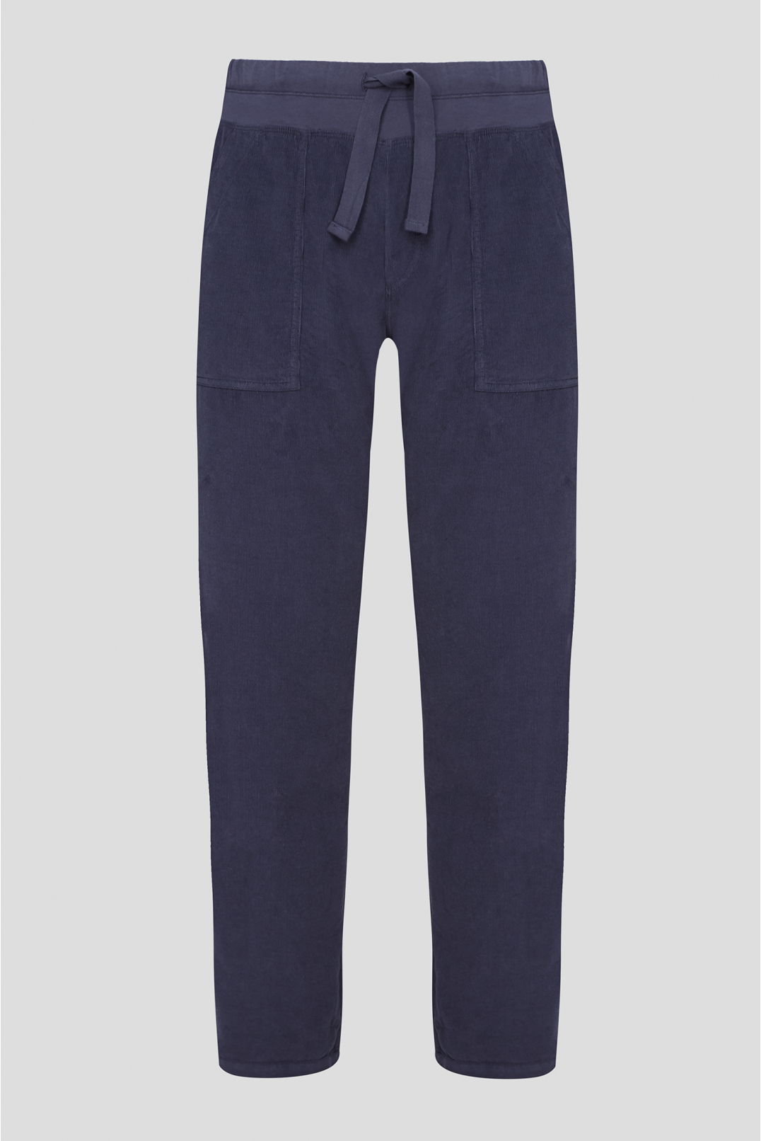 Женские темно-синие вельветовые брюки - 1