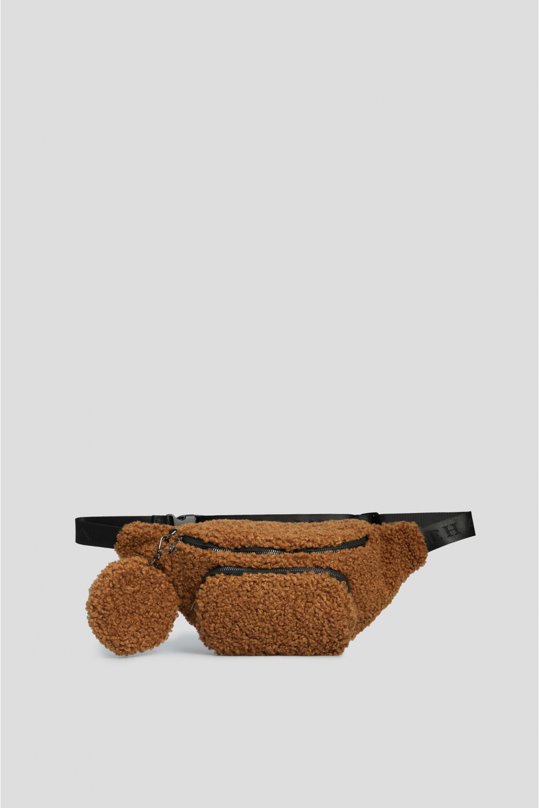 Женская коричневая поясная сумка - 1