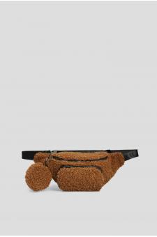 Женская коричневая поясная сумка
