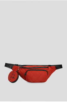 Женская красная поясная сумка