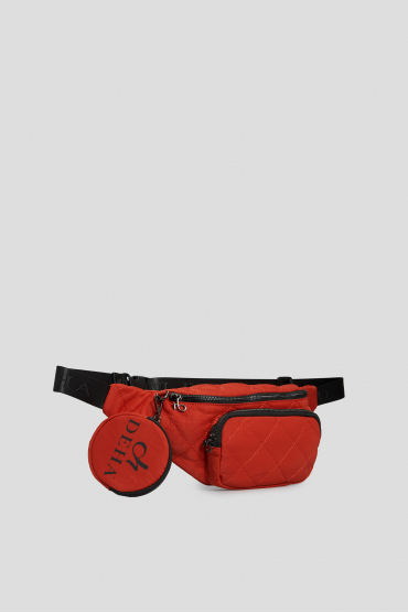 Жіноча червона поясна сумка - 2