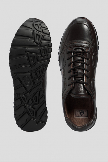 Чоловічі чорні шкіряні кросівки  - 4