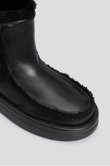 Жіночі чорні шкіряні черевики - 4