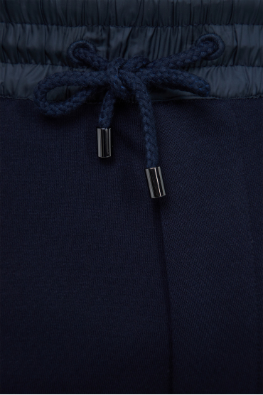 Чоловічий темно-синій спортивний костюм (худі, штани) - 4