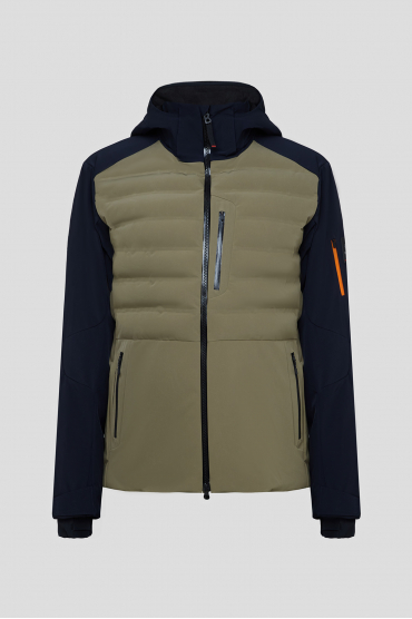 Мужская оливковая лыжная куртка - 1