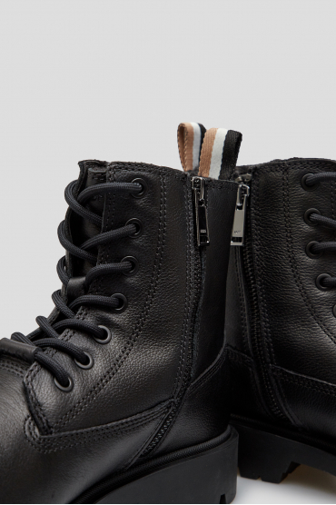 Мужские черные кожаные ботинки - 5