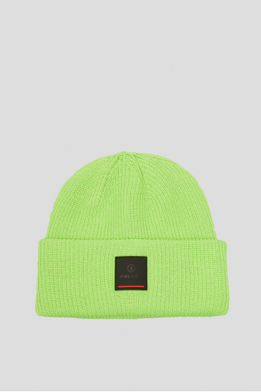 Мужская зеленая шерстяная шапка - 1
