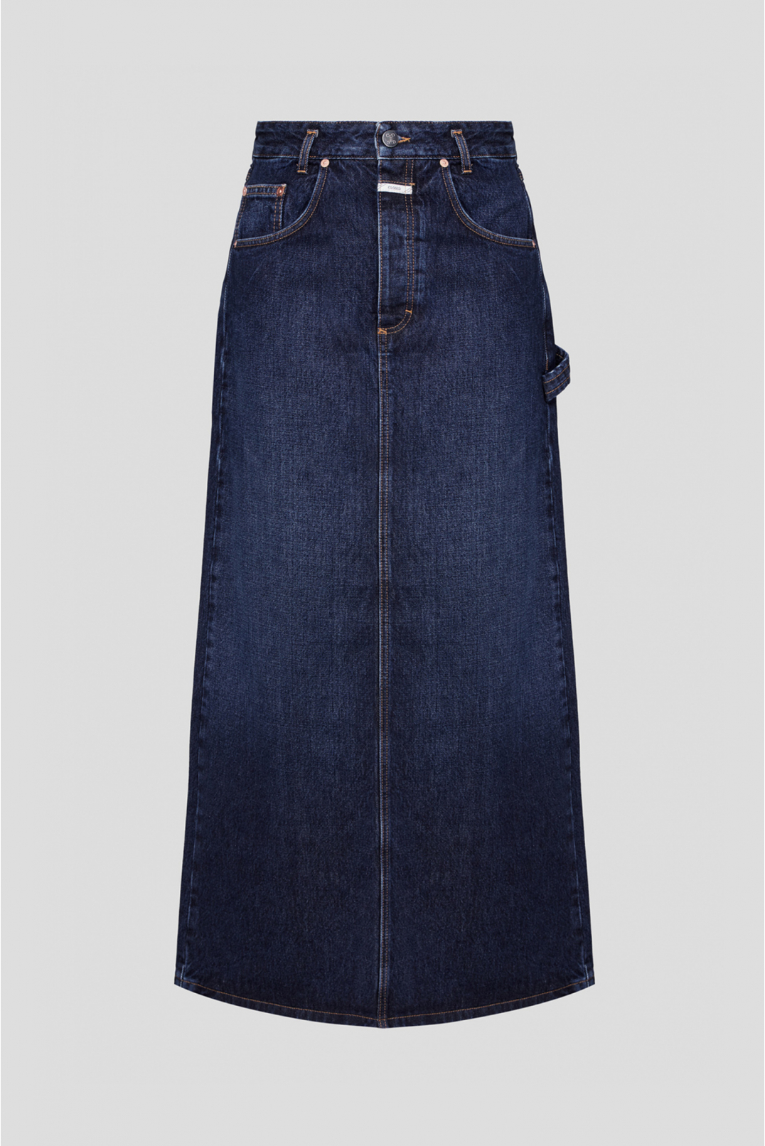 Женская темно-синяя джинсовая юбка - 1