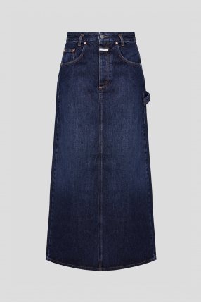 Женская темно-синяя джинсовая юбка