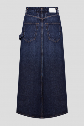 Женская темно-синяя джинсовая юбка 1