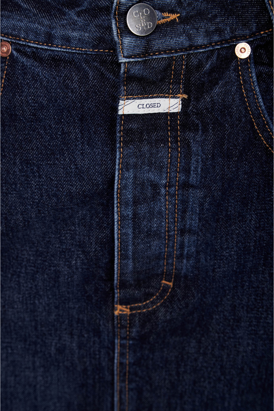 Женская темно-синяя джинсовая юбка - 4