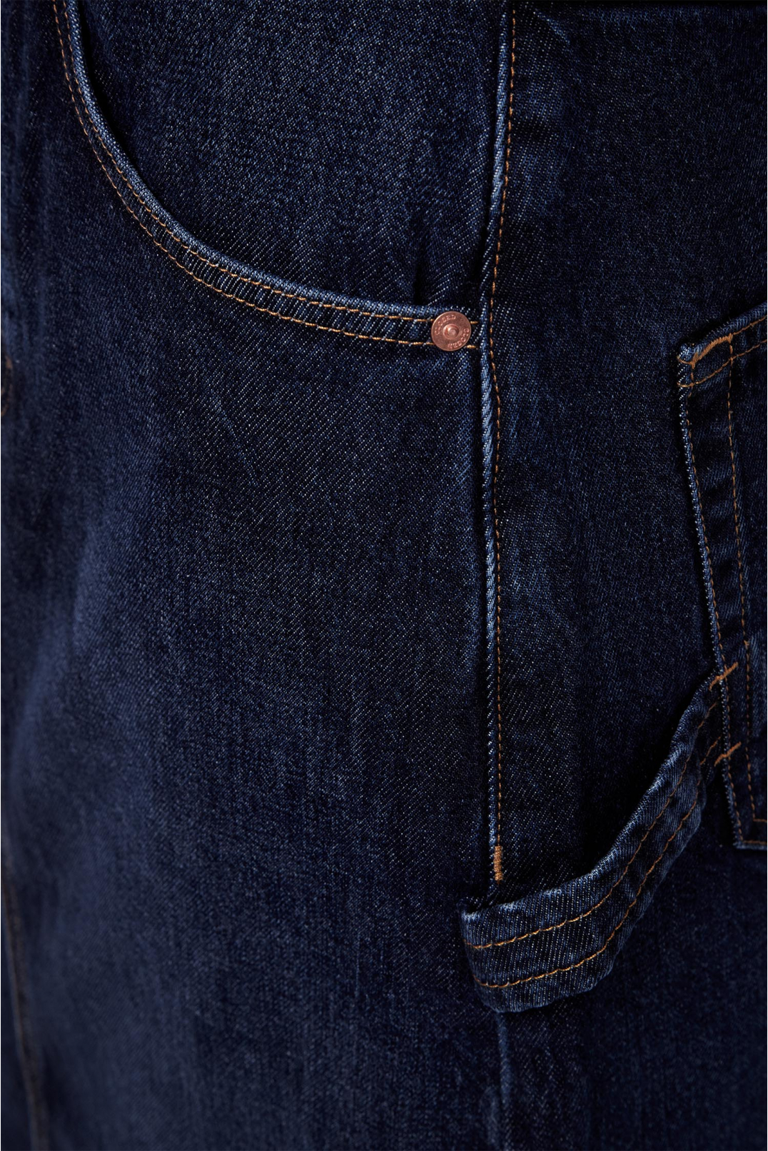 Жіноча темно-синя джинсова спідниця - 3