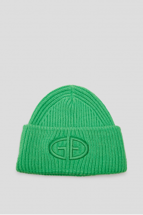 Женская зеленая шапка
