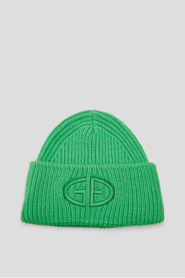 Женская зеленая шапка - 1