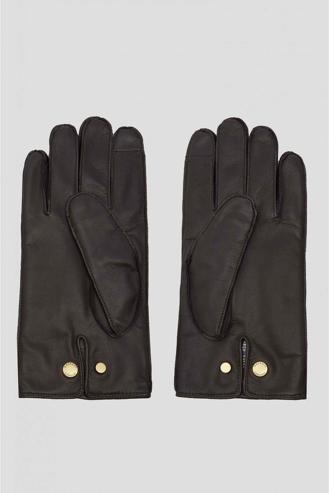 Мужские коричневые кожаные перчатки - 2