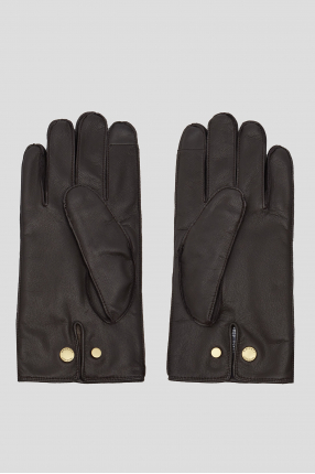 Мужские коричневые кожаные перчатки 1