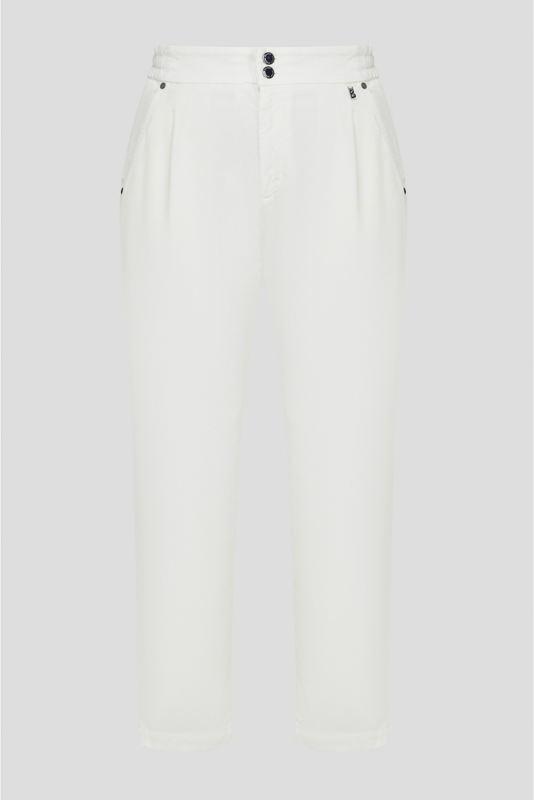Жіночі білі вельветові брюки - 1