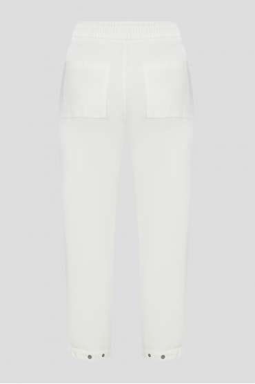 Жіночі білі вельветові брюки - 2