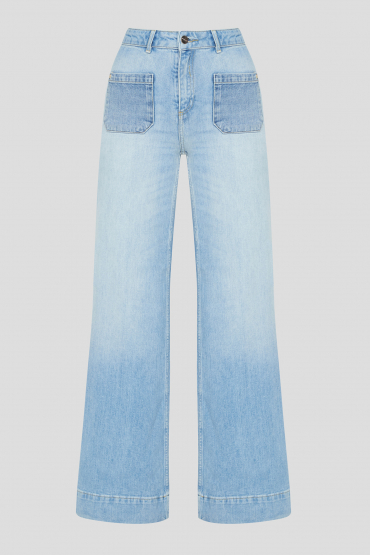 Жіночі блакитні джинси - 1