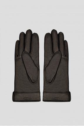 Чоловічі чорні шкіряні рукавички 1