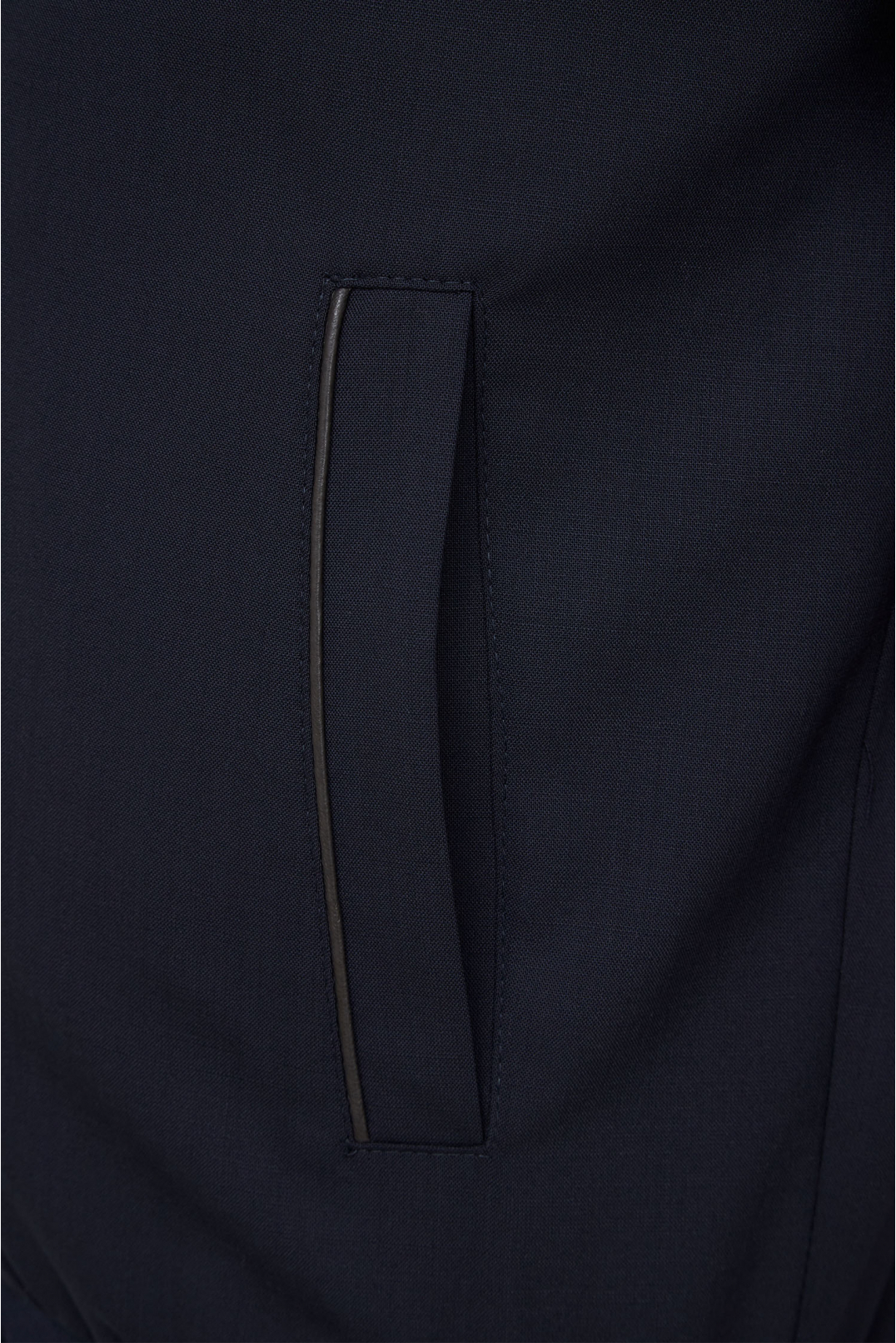 Мужская темно-синяя шерстяная куртка - 4