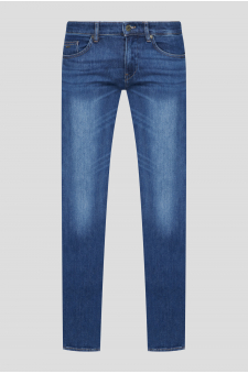 Мужские темно-синие джинсы