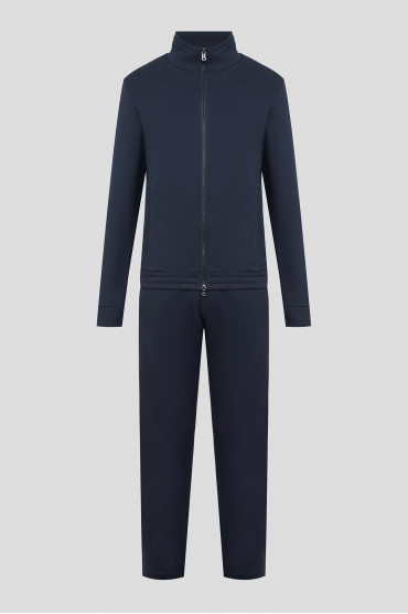 Чоловічий темно-синій спортивний костюм (кофта, штани) - 1