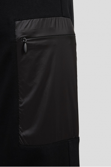 Чоловічий чорний спортивний костюм (худі, штани) - 3